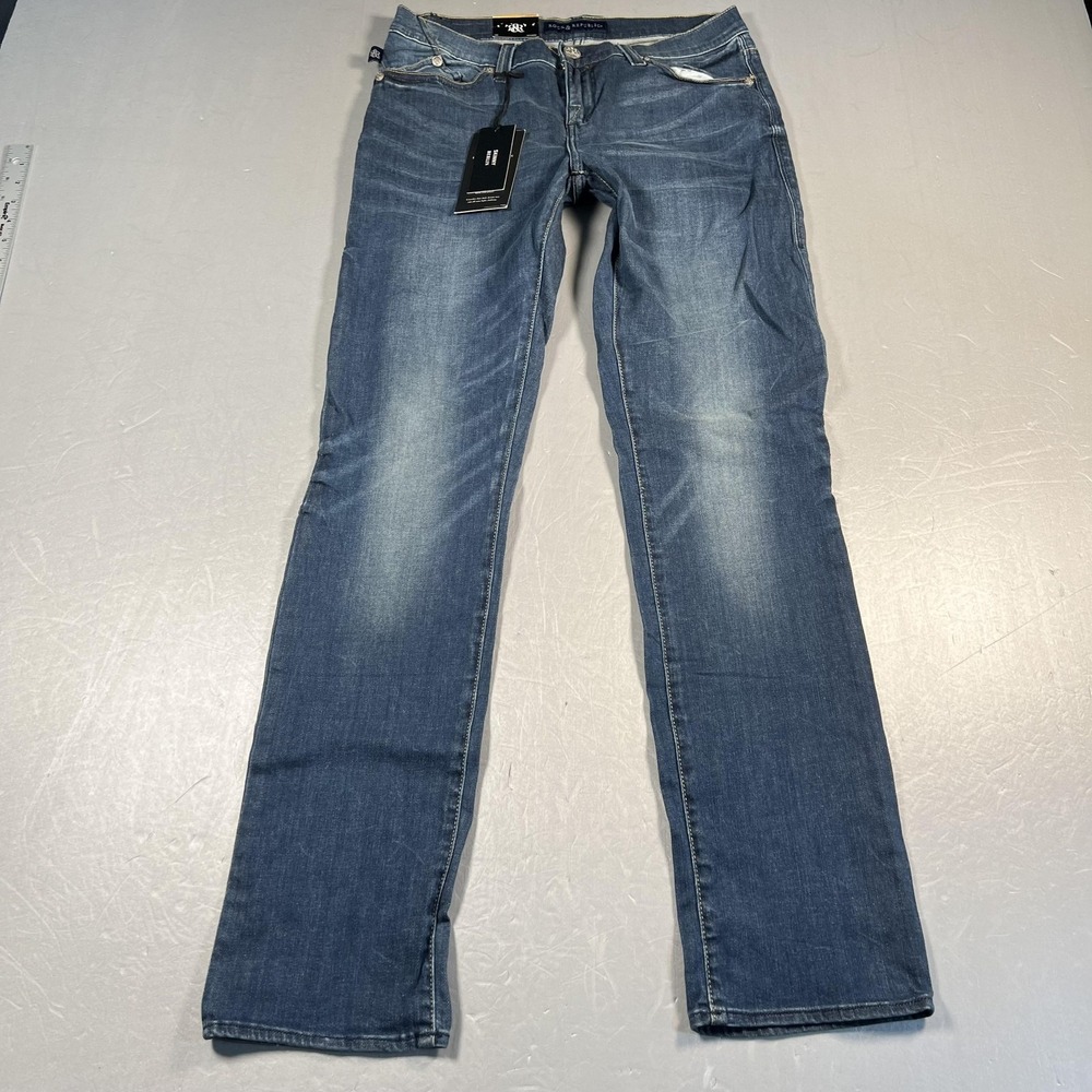 Rock & Republic Jeans Womens 8 Medium Blue Skinny Berlin Glastonbury Denim New‎